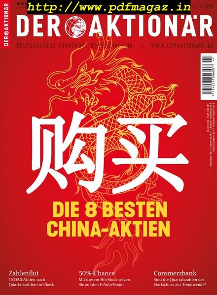 Der Aktionar – 14 November 2019 Cover