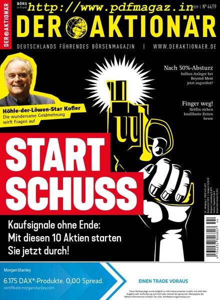 Der Aktionar – 24 Oktober 2019 Cover