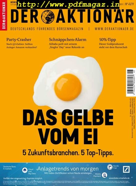 Der Aktionar – 30 Oktober 2019 Cover