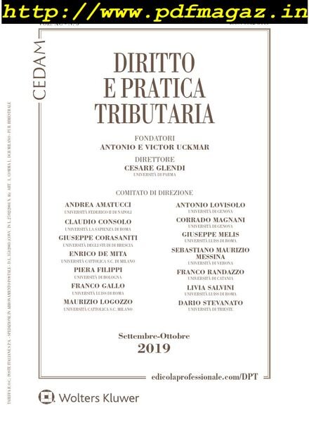 Diritto e Pratica Tributaria – Settembre-Ottobre 2019 Cover