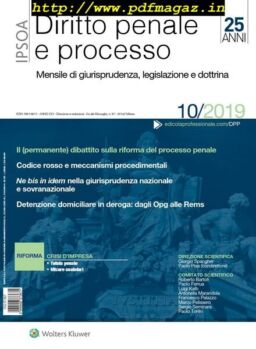 Diritto Penale e Processo – Ottobre 2019