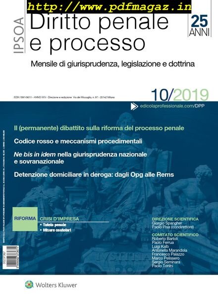 Diritto Penale e Processo – Ottobre 2019 Cover