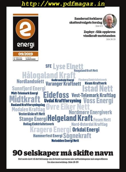 Energi – oktober 2019 Cover