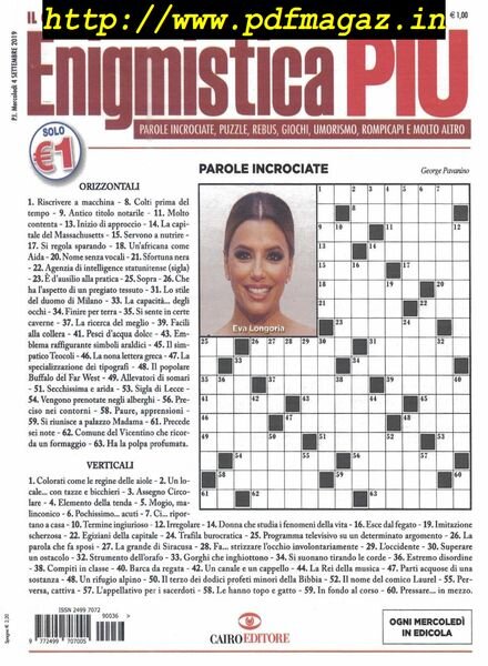 Enigmistica PIU – 10 Settembre 2019 Cover