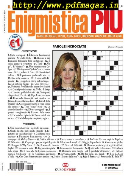 Enigmistica PIU – 22 Ottobre 2019 Cover