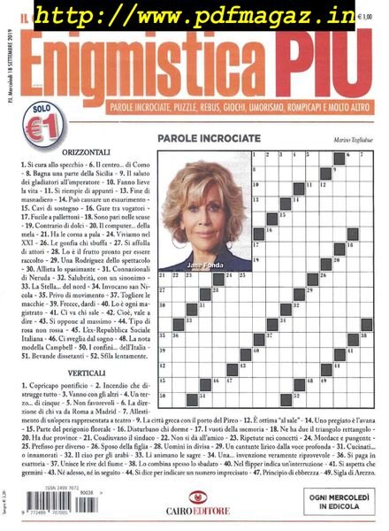 Enigmistica PIU – 24 Settembre 2019 Cover
