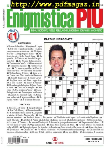 Enigmistica PIU – 29 Ottobre 2019 Cover