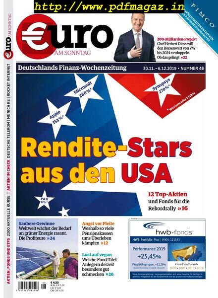 Euro am Sonntag – 30 November 2019 Cover