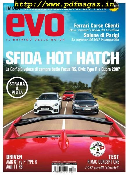 Evo Italia – Ottobre 2016 Cover