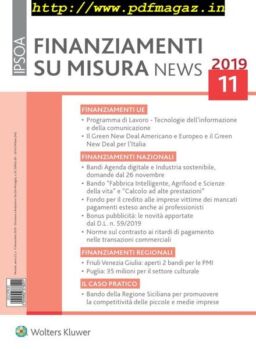Finanziamenti su misura news – Novembre 2019
