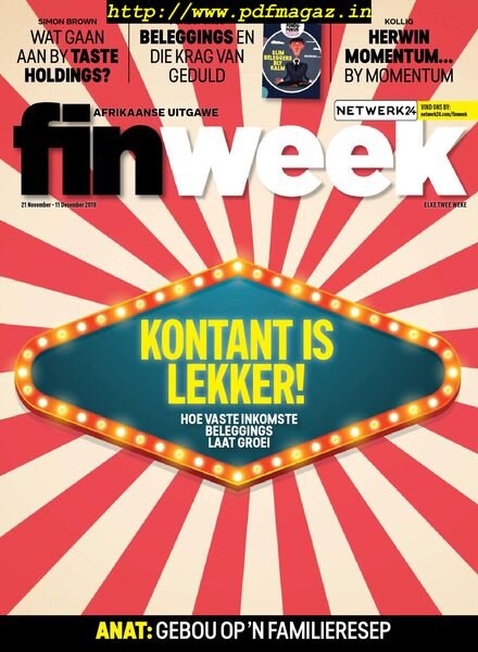 Finweek Afrikaans Edition – November 21, 2019 Cover