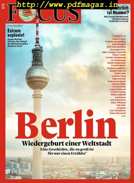 Focus – 9 November 2019 Cover