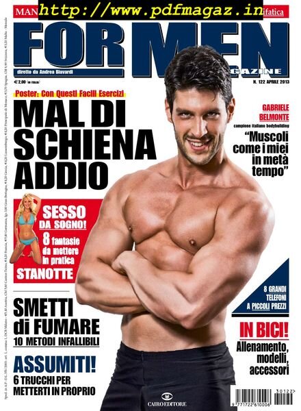 For Men Magazine – Aprile 2013 Cover