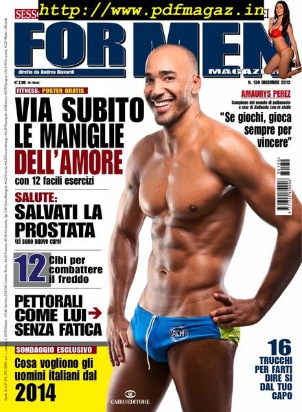 For Men Magazine – DIcembre 2013 Cover