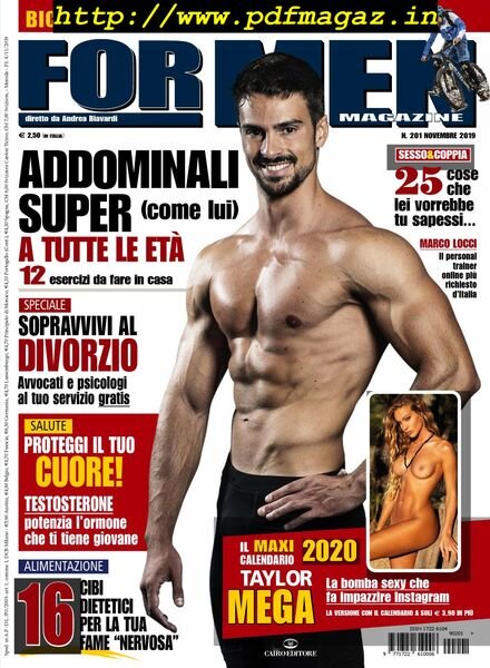 For Men Magazine – Novembre 2019 Cover