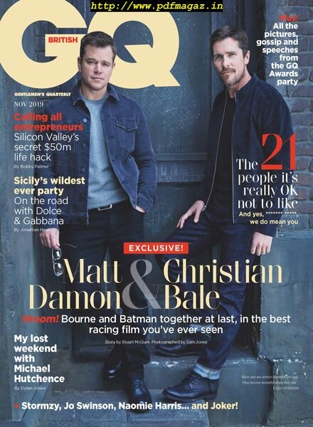 GQ UK – November 2019 Cover