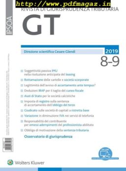 GT Rivista di Giurisprudenza Tributaria – Agosto-Settembre 2019
