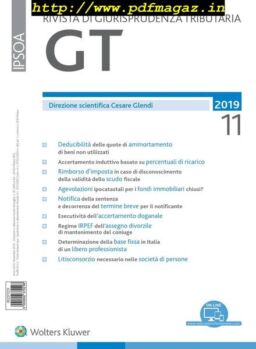 GT Rivista di Giurisprudenza Tributaria – Novembre 2019