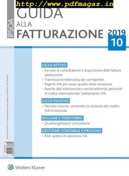 Guida alla Fatturazione – Ottobre 2019