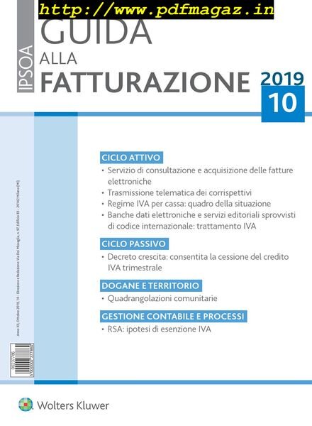 Guida alla Fatturazione – Ottobre 2019 Cover