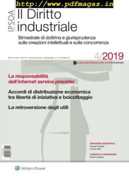 Il Diritto Industriale – Luglio-Agosto 2019