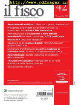 il fisco – 11 Novembre 2019