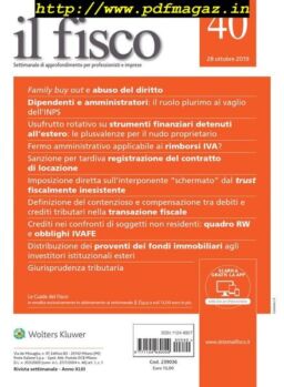 il fisco – 28 Ottobre 2019