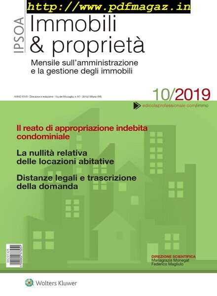 Immobili & proprieta – Ottobre 2019 Cover