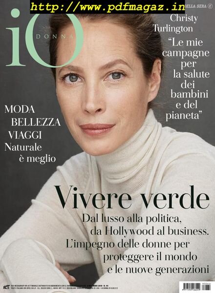 Io Donna del Corriere della Sera – 02 novembre 2019 Cover