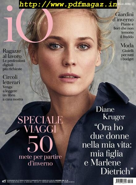 Io Donna del Corriere della Sera – 09 novembre 2019 Cover