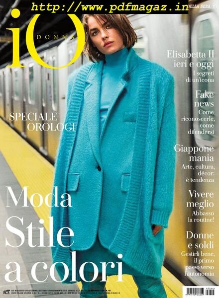 Io Donna del Corriere della Sera – 16 novembre 2019 Cover