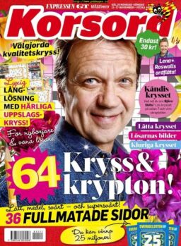 Korsord – 11 november 2019