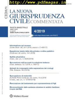 La Nuova Giurisprudenza Civile Commentata – Luglio-Agosto 2019