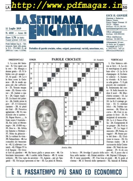 La Settimana Enigmistica – 11 Luglio 2019 Cover