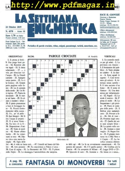 La Settimana Enigmistica – 24 Ottobre 2019 Cover