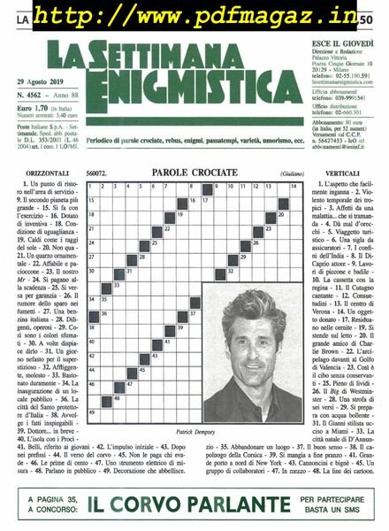 La Settimana Enigmistica – 29 Agosto 2019 Cover