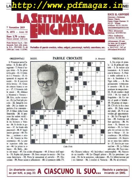 La Settimana Enigmistica – 7 Novembre 2019 Cover