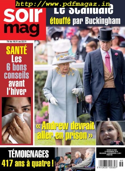 Le Soir Magazine – 16 novembre 2019 Cover