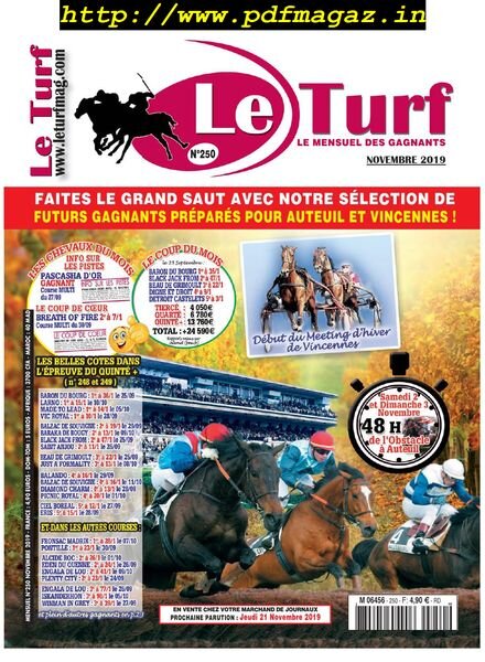 Le Turf – novembre 2019 Cover