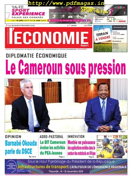 L’Economie International – 04 novembre 2019 Cover