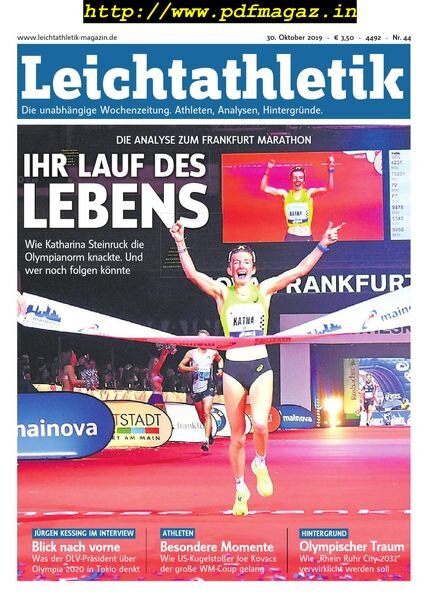 Leichtathletik – 30 Oktober 2019 Cover