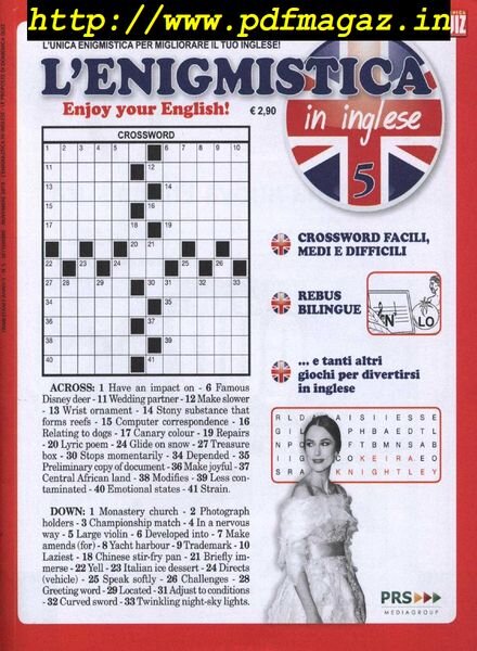 L’Enigmistica in Inglese – Settembre-Novembre 2019 Cover