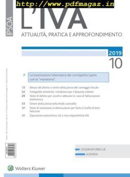 L’IVA – Ottobre 2019