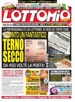 Lottomio del Lunedi – 18 Novembre 2019