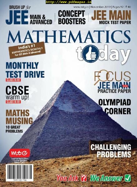 Mathematics Today – November 2019 Cover
