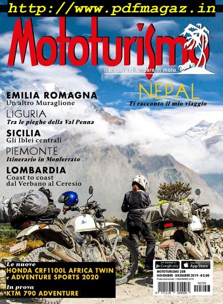 Mototurismo – Novembre 2019 Cover