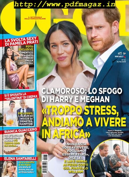 Oggi – 31 ottobre 2019 Cover