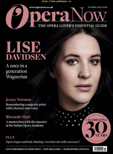 Opera Now – November 2019 Cover
