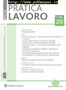 Pratica Lavoro – 19 Ottobre 2019