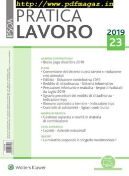 Pratica Lavoro – 30 Novembre 2019